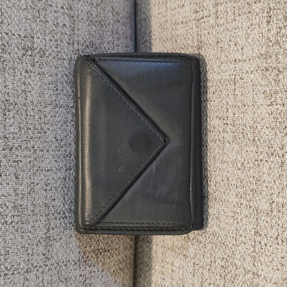 Balenciaga Compact Trifold Wallet Made in Italy Grey Used